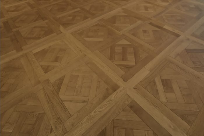 Parquet de Versailles - Contrecollé chêne - 15 x 600 x 600 mm - Teinte brune – Image 1