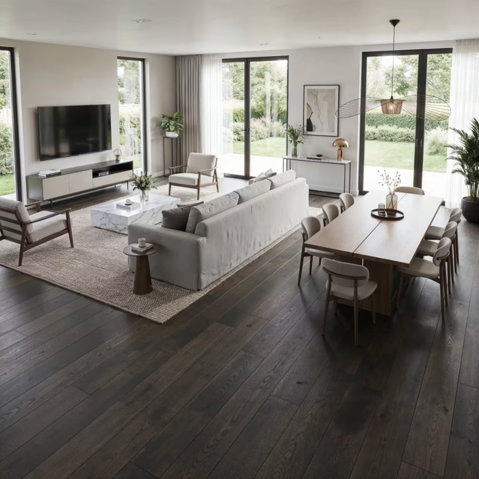 Parquet chêne foncé - 18 x 150 mm - Vésuve – Image 2