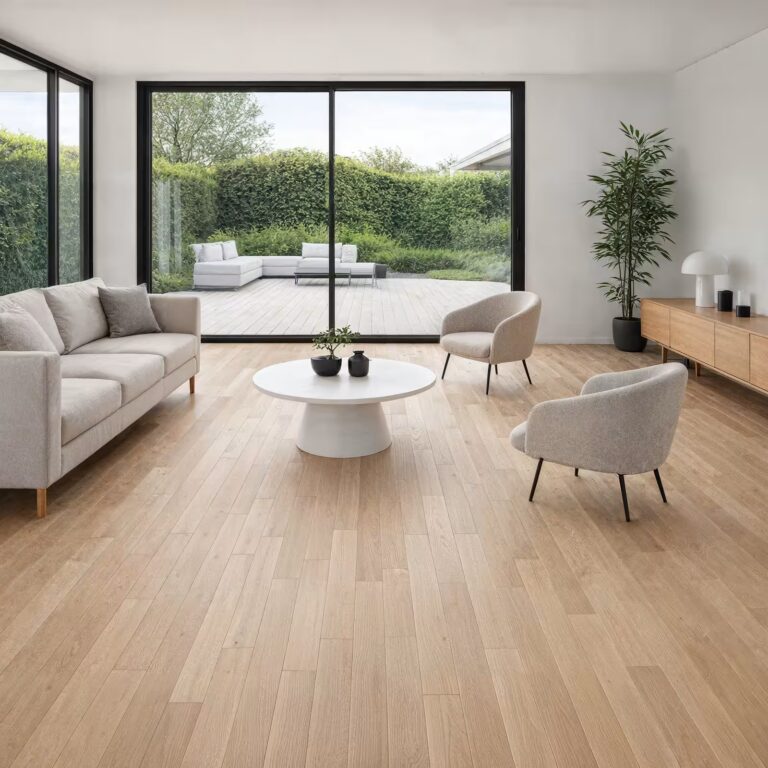 Parquet contrecollé chêne – Ep. 15 x l. 90 mm – Long. 1.20 m – Naturel