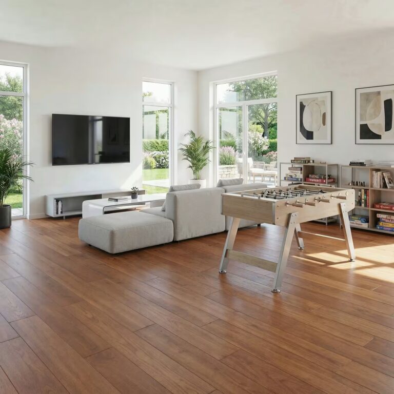 Parquet merbau massif – Vernis – 14 x 90 mm