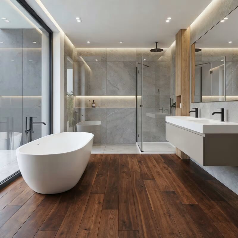 Parquet massif merbau – Vernis – 14 x 140 mm